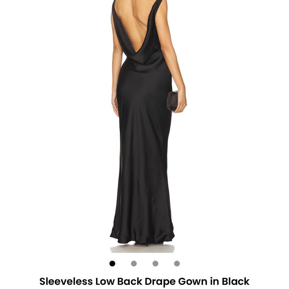 Norma Kamali Sleeveless Low Back Drape Gown in Black